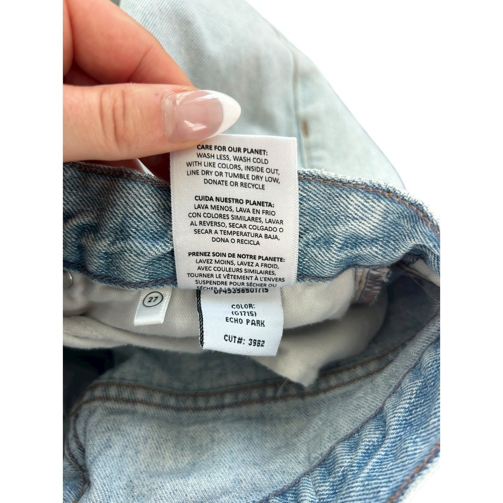 GRLFRND The Bella Low Rise Boyfriend Jeans Light Wash Distressed Echo Park 27 - Picture 12 of 12